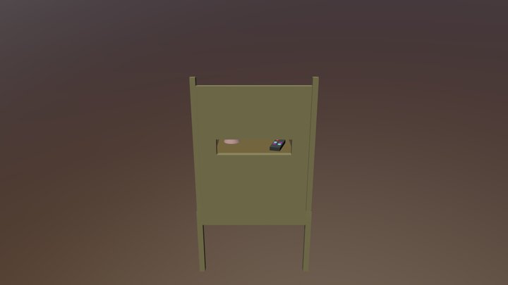 cadeira e mesa 3D Model