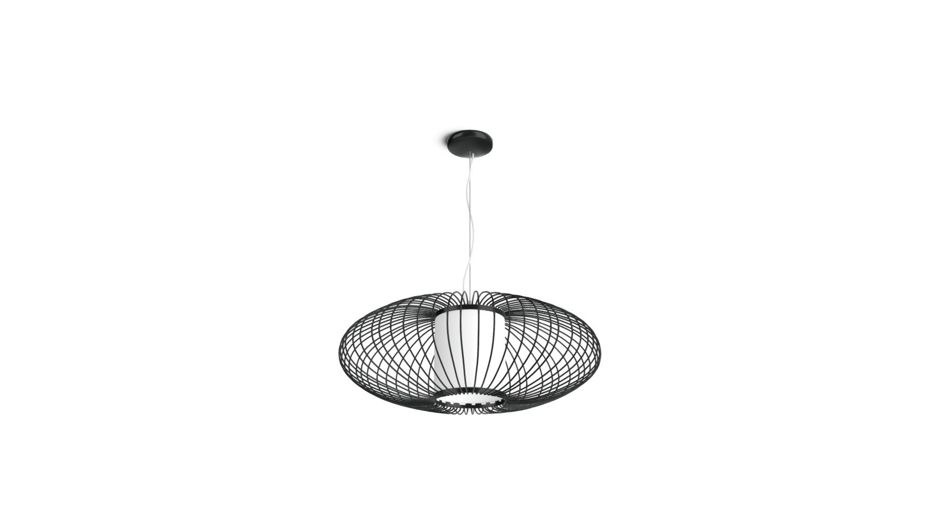 Cage Pendant, Black