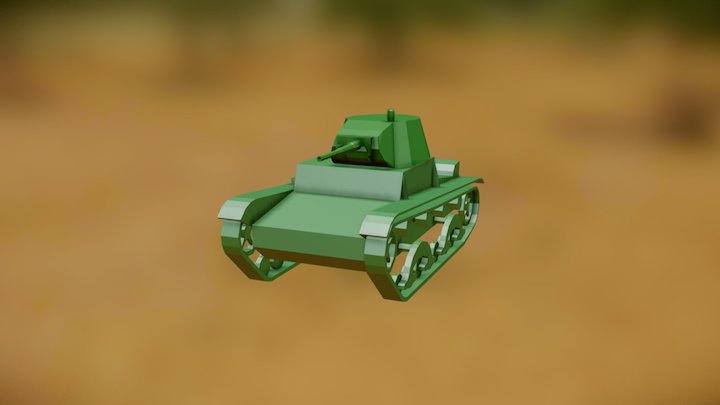 T-26 (Low Poly) 3D Model