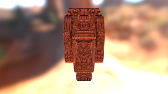 Old Statue 2 Low Poly Asset 3D Model