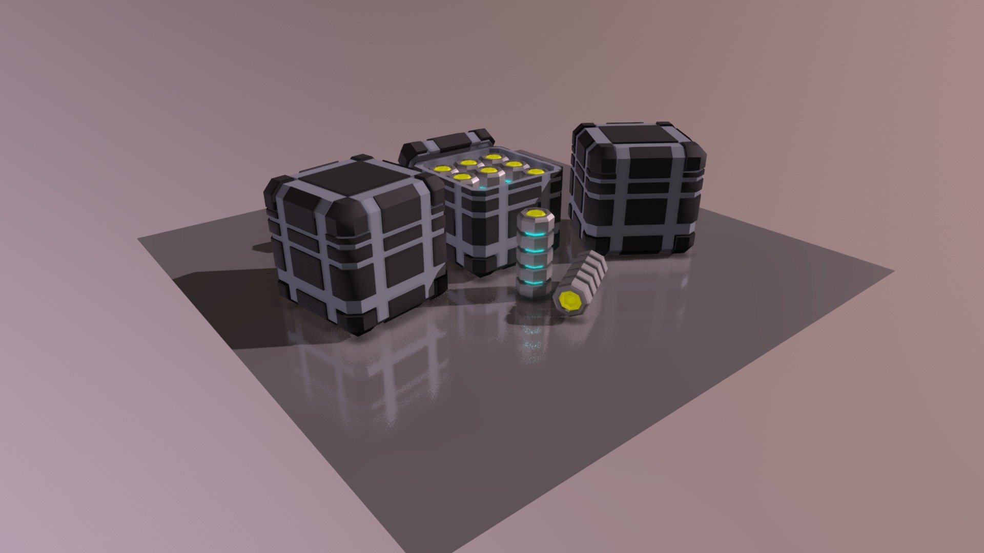 Sci Fi Crate (Mesh Modeling Exercise)