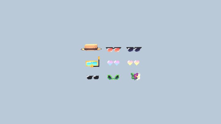 Summer Hats 3D Model