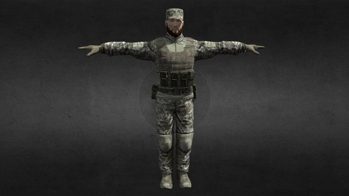 Military Soldier 3D Model