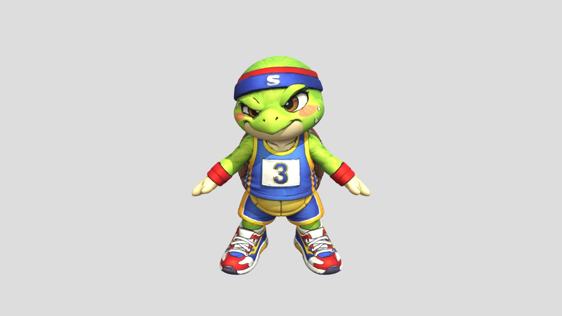 Basketball Turtle - 3D model by Cryp2o [bd5222d] - Sketchfab