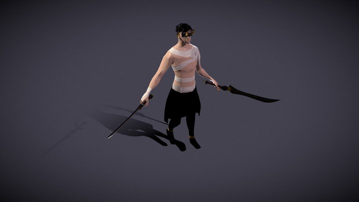 Enemy character npc walk 3D Model