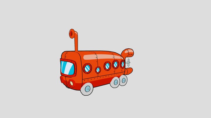 Bus spongebob 3D Model
