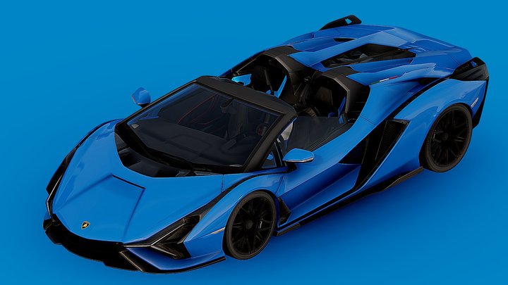 Lamborghini Sian Roadster [REALISTIC FREE] 3D Model