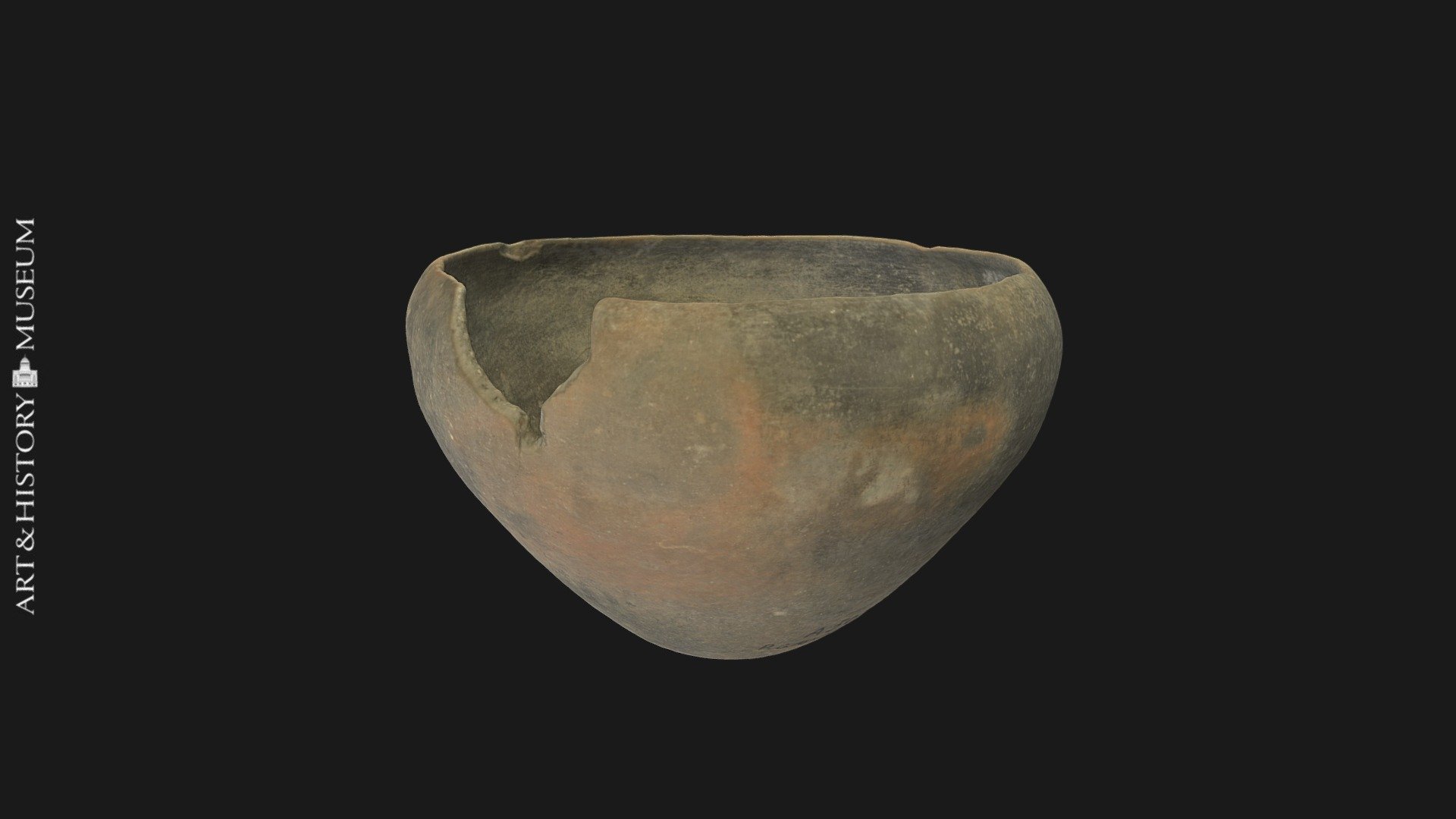 Bowl with conical base and receding rim
