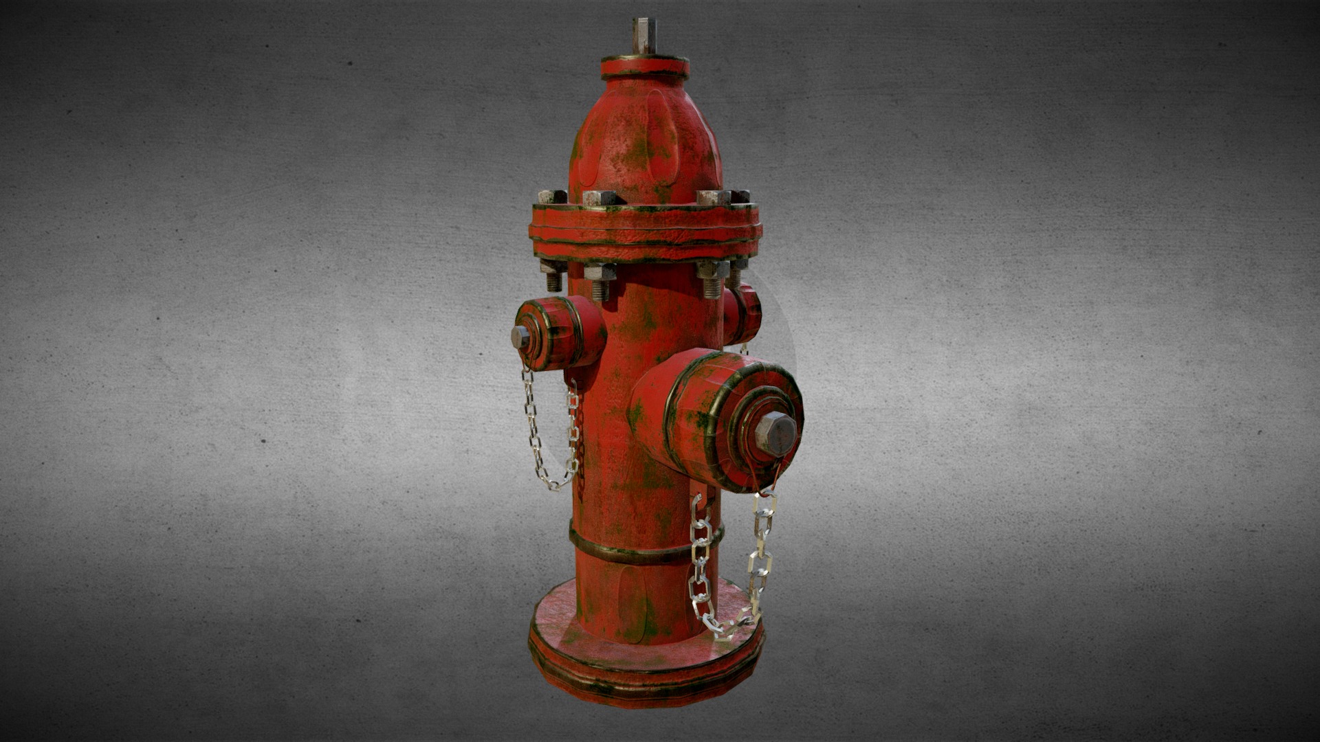 3D model Hydrant in LA - This is a 3D model of the Hydrant in LA. The 3D model is about a red fire hydrant.