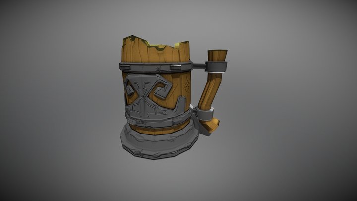 Warcraft magic Cup Low Poly 3D Model