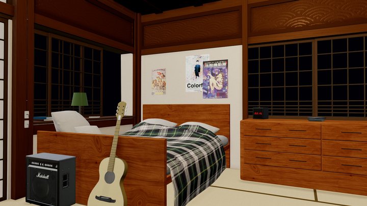 Japanese Bedroom 3D Model