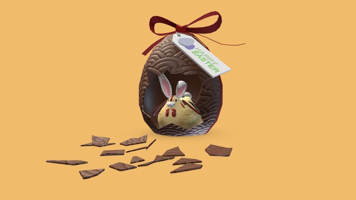 3D Set of Chocolate Eggs For Easter Concept. 24107812 PNG