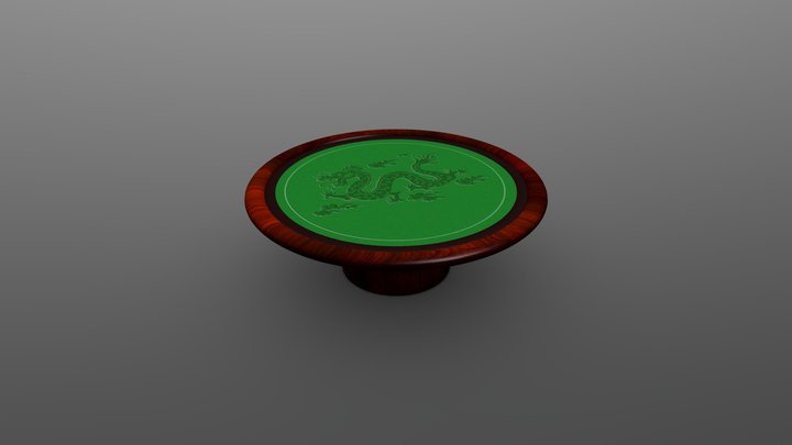 3D 撲克桌子[圓] 02 3D Model
