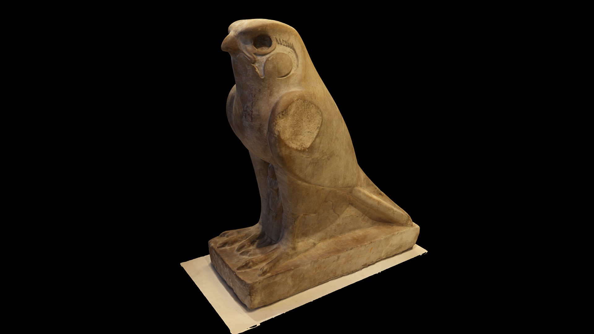 3D model Falcon,ancient Egypt objects at Louvre - This is a 3D model of the Falcon,ancient Egypt objects at Louvre. The 3D model is about a stone sculpture of a bird.