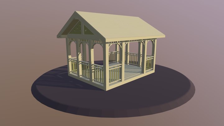 Gazebo checkpoint - Проходная беседка 3D Model