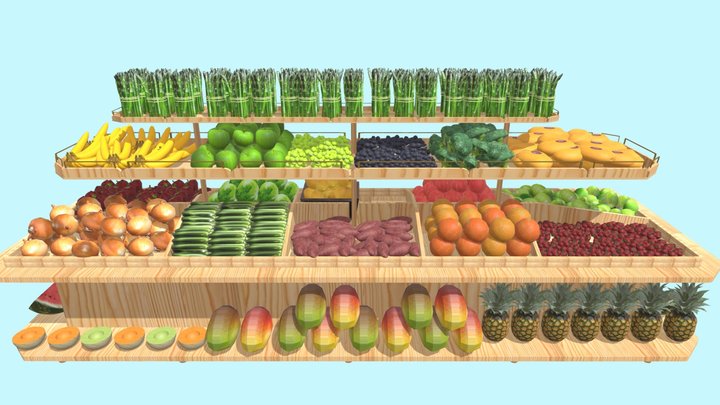 Grocery shelf – Modelo 3D gratuito STL