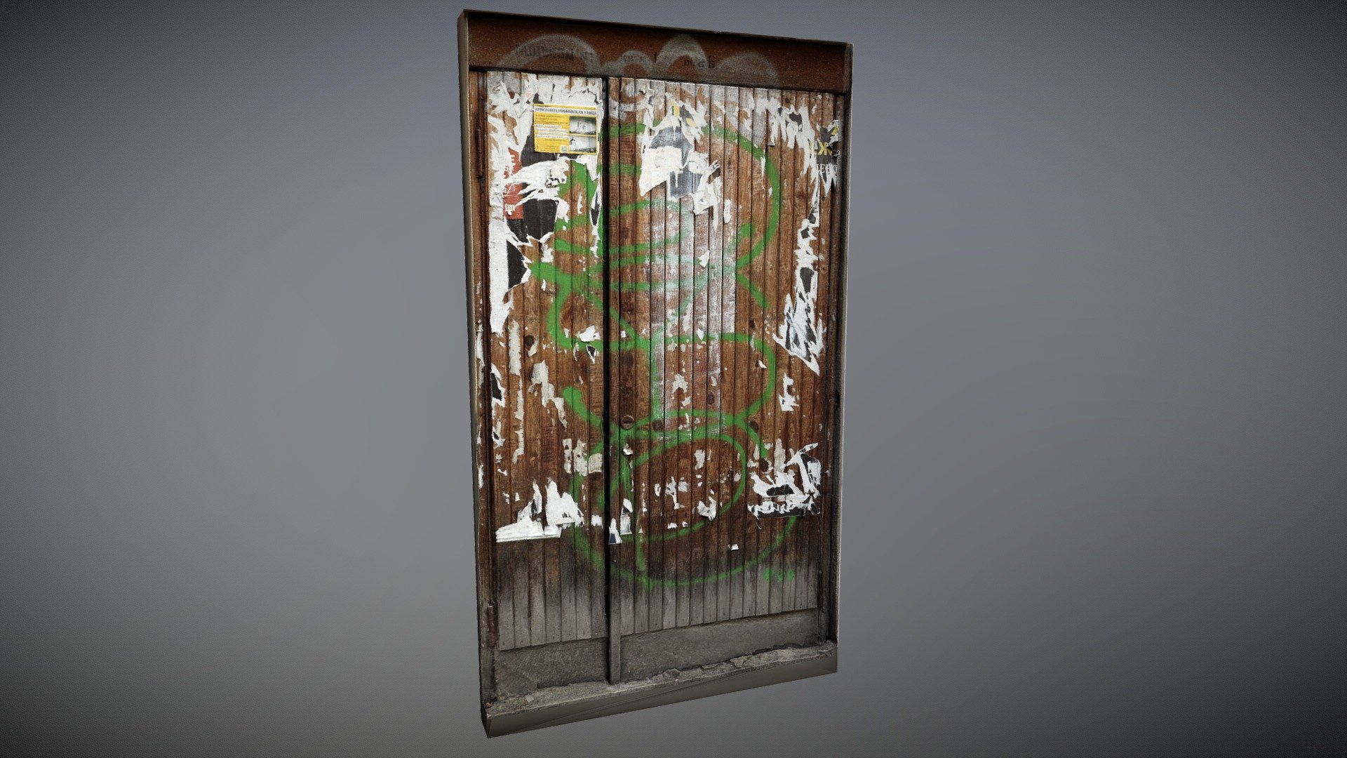 Old Wooden Door Photogrammerty RAW Scan