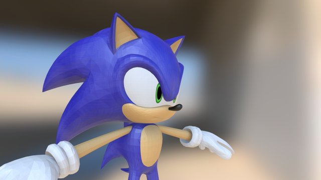 HD Sonic Model 3D Model