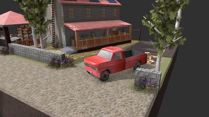 DAE Diorama retake – Small farm 3D Model