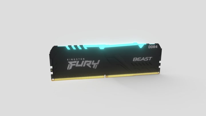 Kingston FURY Beast DDR4 RGB 3D Model