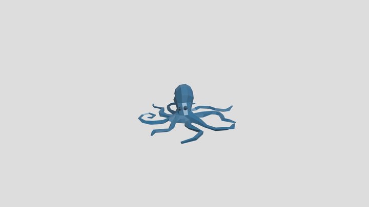 KRAKEN Low Poly 3D Model
