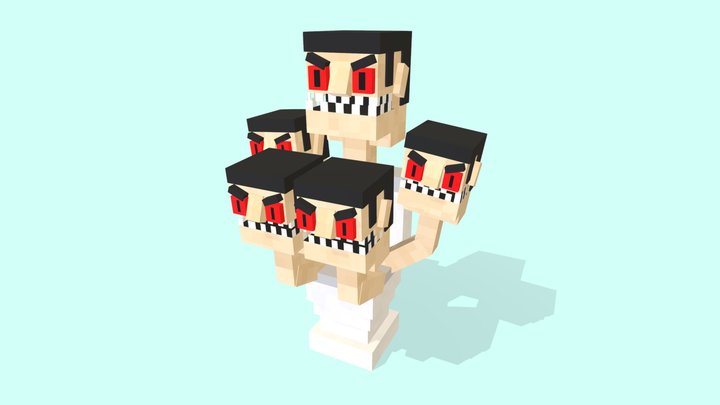 Skibidi Toilet - Minecraft Style 3D Model