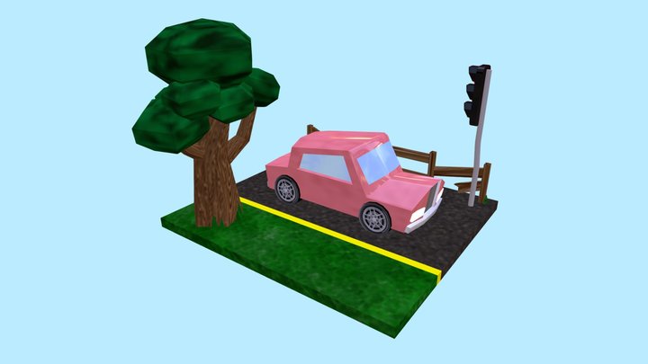 Low Poly Props 3D Model