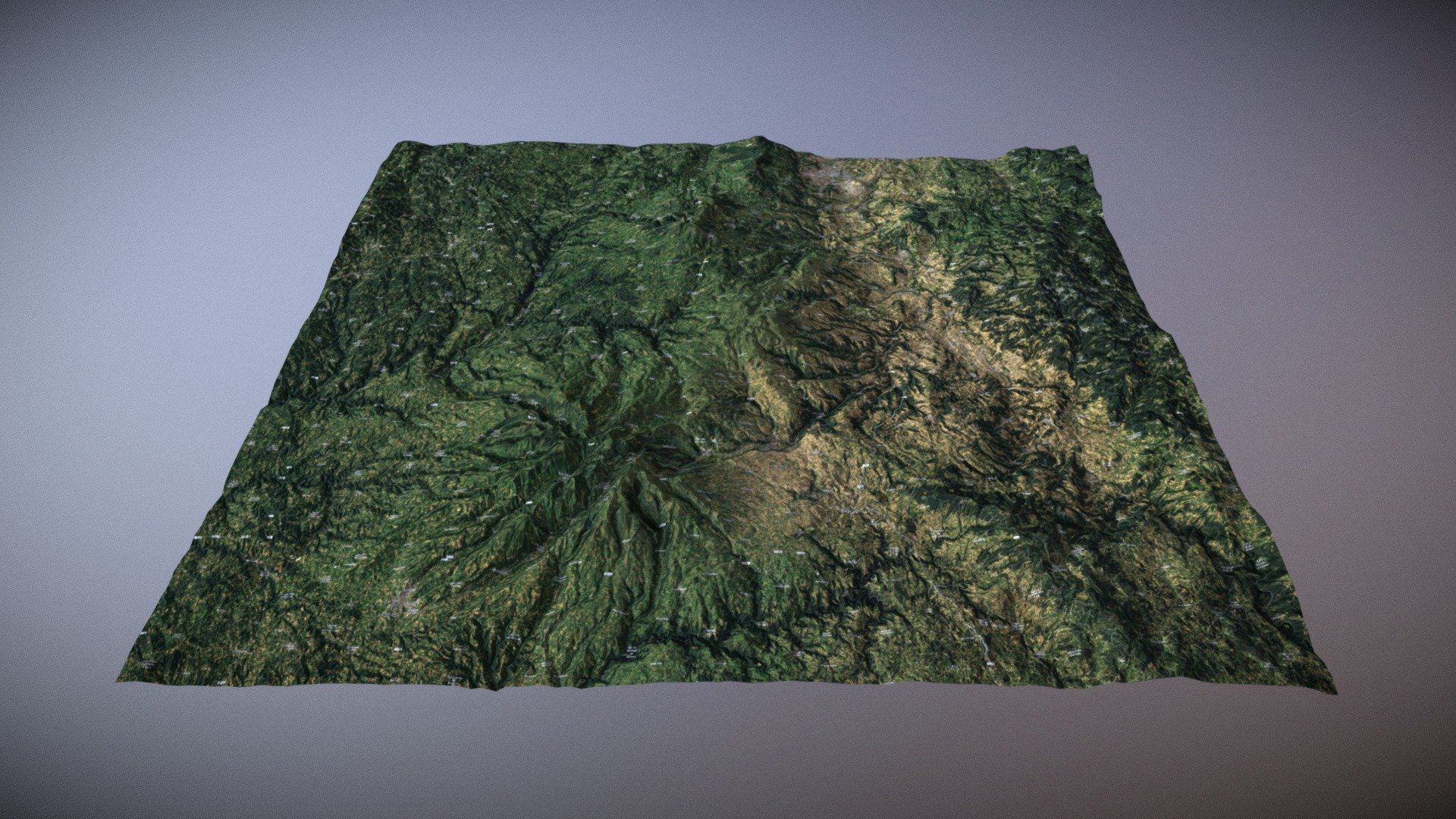 Massif Central, France (LowPoly +NormalMap)
