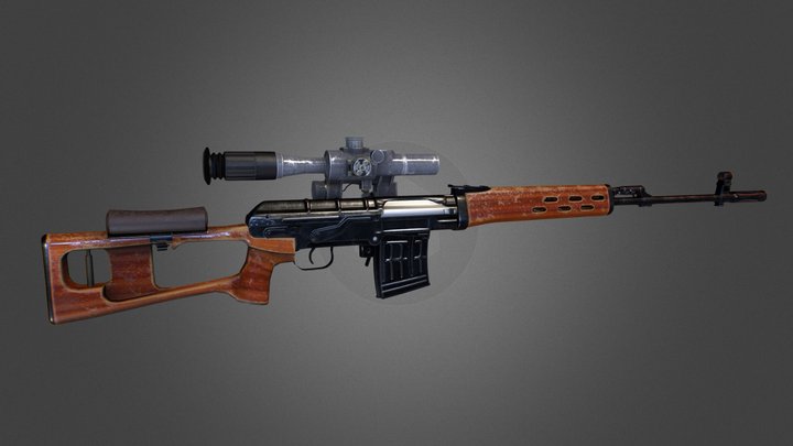 Dragunov Sniper Rifle - SVD 3D Model