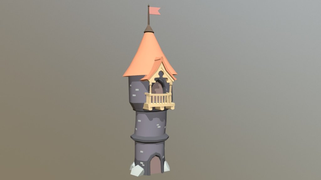 Tower asset fot 'Tower of the Wizard' scene