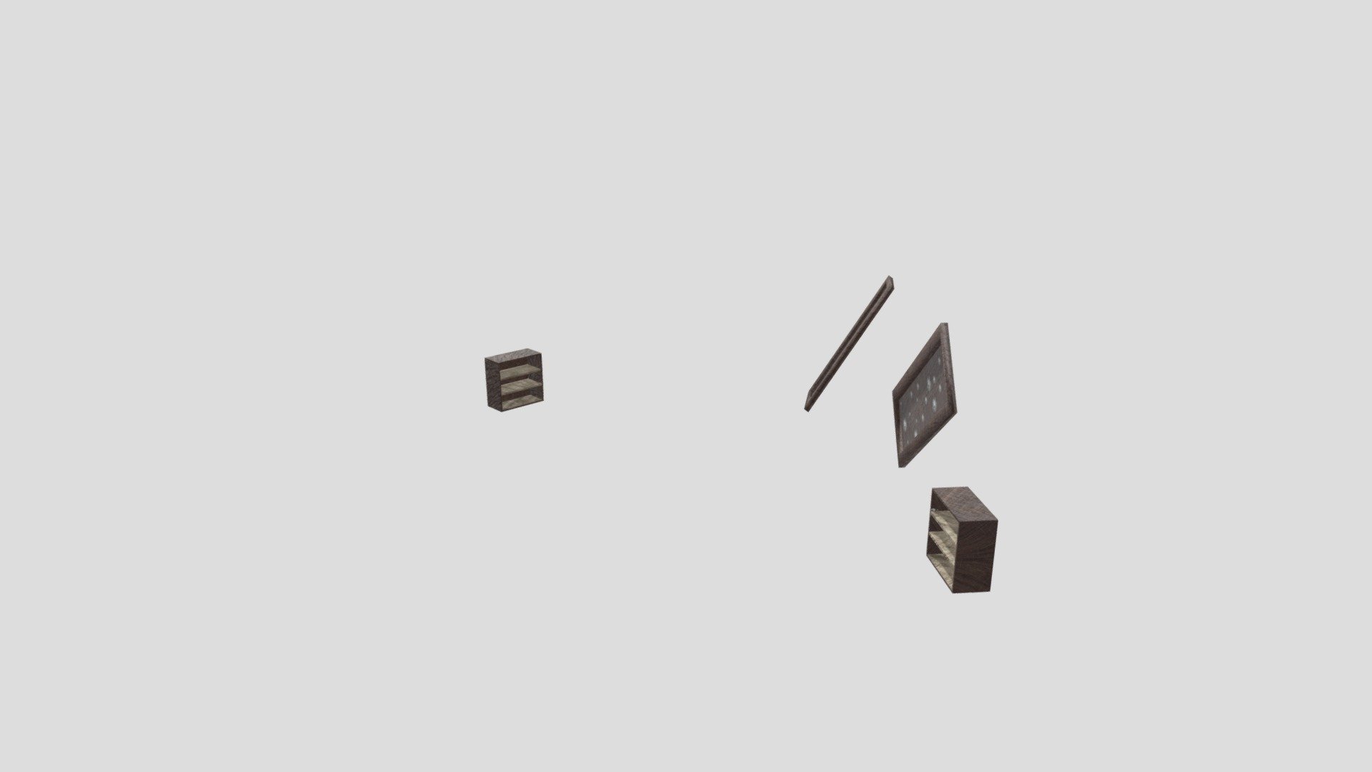 Wooden Cabinets and broken signboard - 3D model by Ryota (@RyuuRyota ...