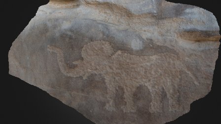 Elephant Rock Art depiction (Kanaïs - Egypt) 3D Model