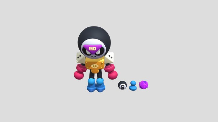 Meeple-brawl-stars-t-pose 3D Model