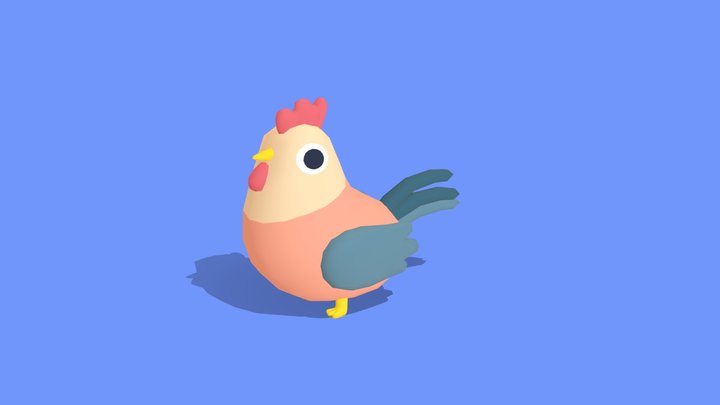 Rooster - Quirky Series 3D Model