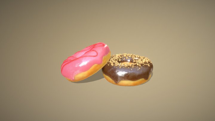 Greasy Doughnuts 3D Model