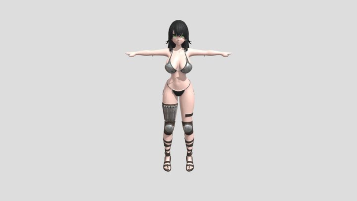 Anime goth girl warrior