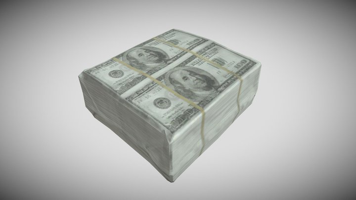 Money Stack in a Wrap – Free 3D Model STL