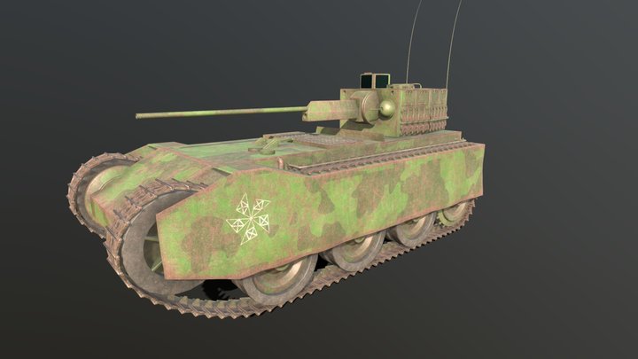 S10 Fictional Light Tank 3D Model