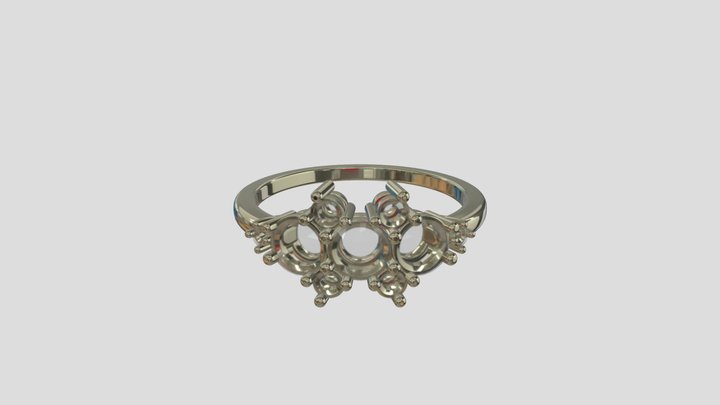 ADRG038 goldring wedding engagement luxury – Free 3D Model STL