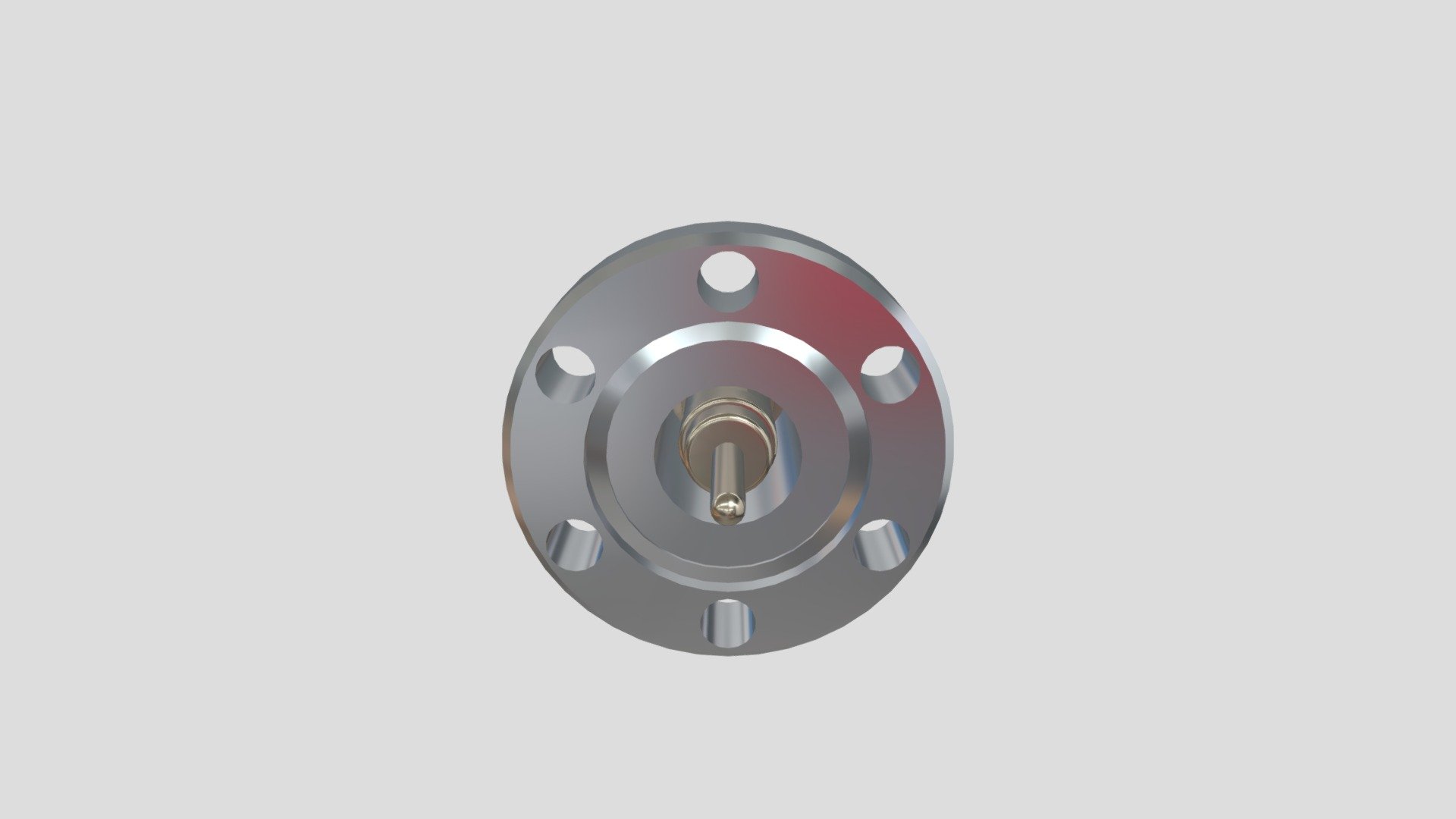 Grounded BNC Shield with CF16 Flange — Sketchfab embed 3D viewer