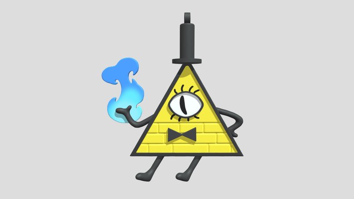 Bill Cipher Keychain 3D Model
