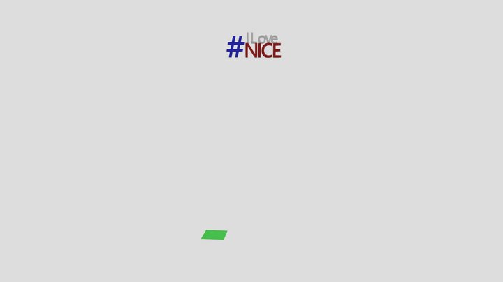Ilovenice Text Anim 10m haut 20m loin 3D Model