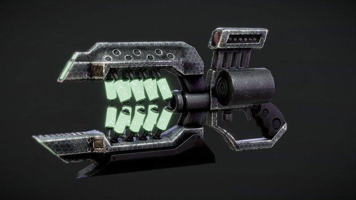 Scorpion Railgun 3D Model