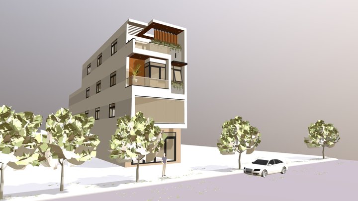 nhà phố 3D Model