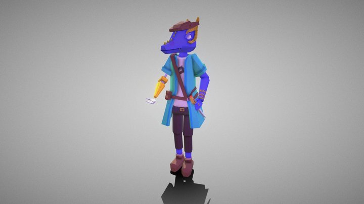 Posing Model Dragon Pirate1 3D Model