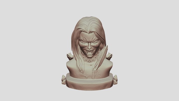 Gothic Vampire Portrait 3D Model