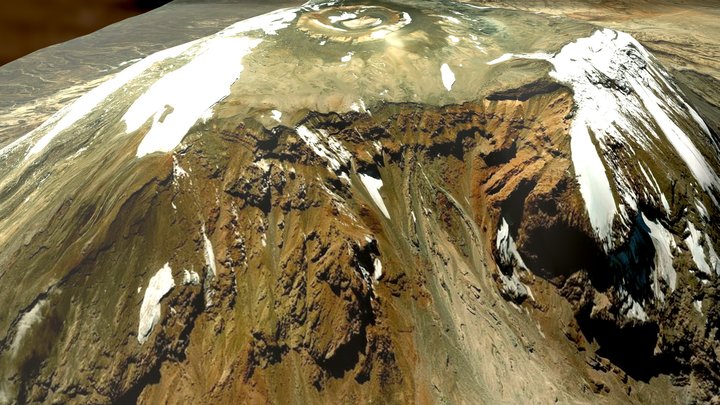 Mount Kilimanjaro, Tanzania, Africa 3D
