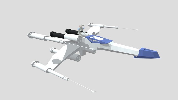 Johnny5 Navigating X-Wing (Short Circuit Wars) 3D Model
