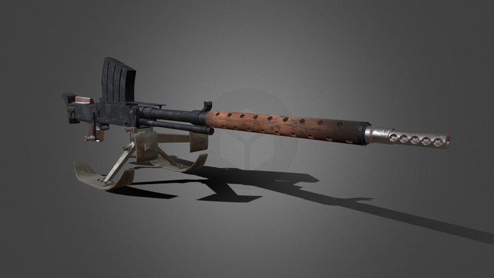 Lahti L-39 Anti-Tank Rifle 3D Model