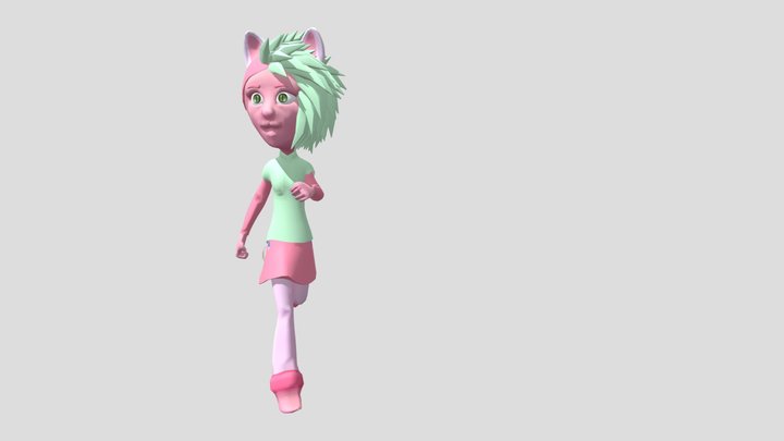 Cat Girl 3D Model